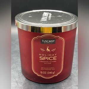 Tuscany Candle Limited Edition 3 Wick Holiday Spice Scented Jar Candle